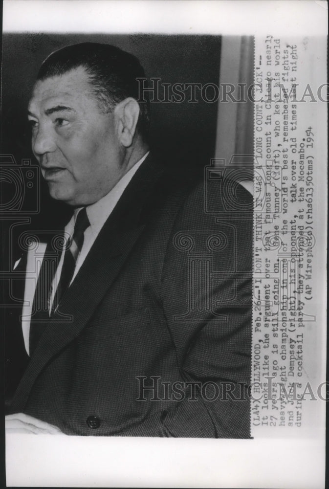 1954 Press Photo Jack Dempsey-Former World Heavyweight Boxing Champion in Suit- Historic Images