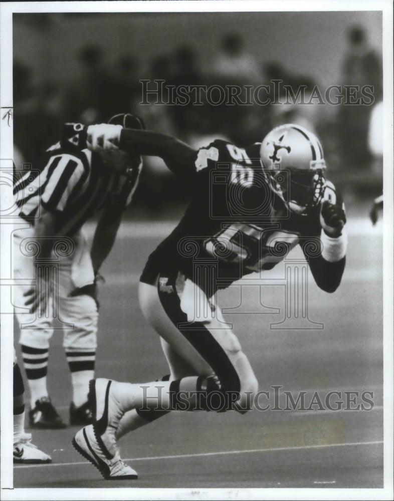 1992 Press Photo New Orleans Saints football player, Brian Forde, in action- Historic Images