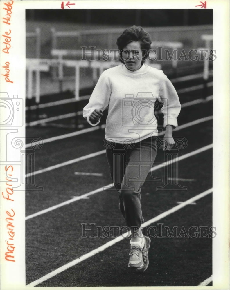 1986 Press Photo Track runner Marianne Farris - sps05170- Historic Images