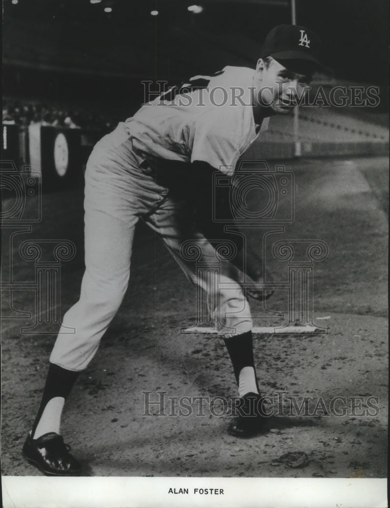 1967 Press Photo Los Angeles Dodgers baseball pitcher, Alan Foster - sps05254- Historic Images