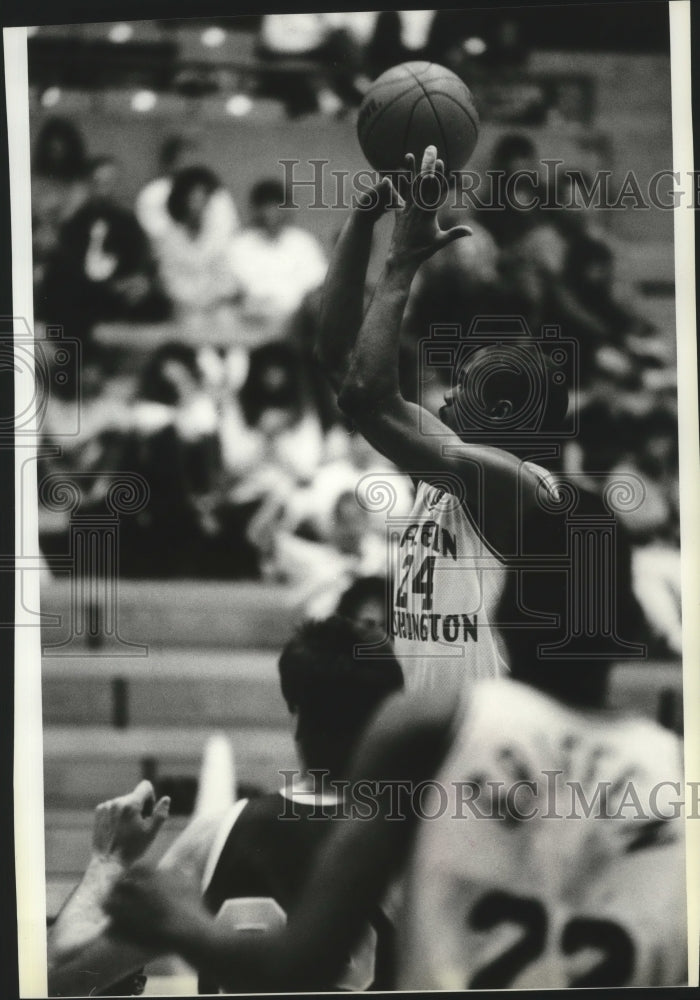 1987 Press Photo Eastern Washington basketball player Jerome Hall - sps05538- Historic Images