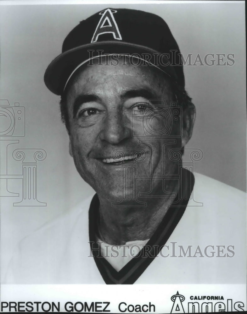 1984 Press Photo California Angels Coach Preston Gomez - sps05626- Historic Images