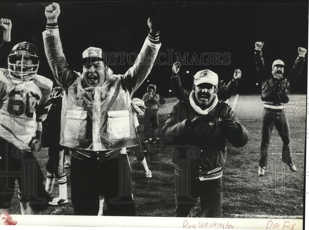 1983 Press Photo Wayne Granlund, Ron Washington &amp; Football coach Duane Gatlin- Historic Images