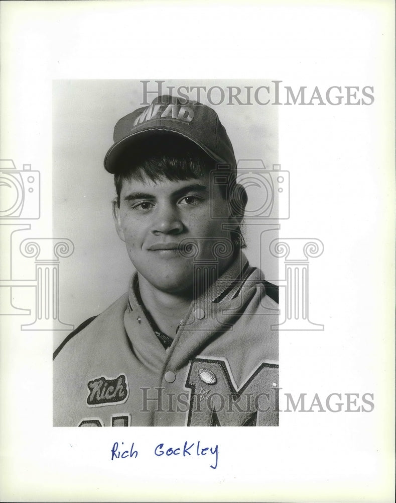 1989 Press Photo Mead&#39;s All-Greater Spokane League football player, Rich Gockley- Historic Images