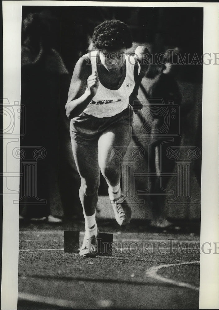 1983 Press Photo Gonzaga Prep Bullpups track and field athlete, Terri Givens- Historic Images