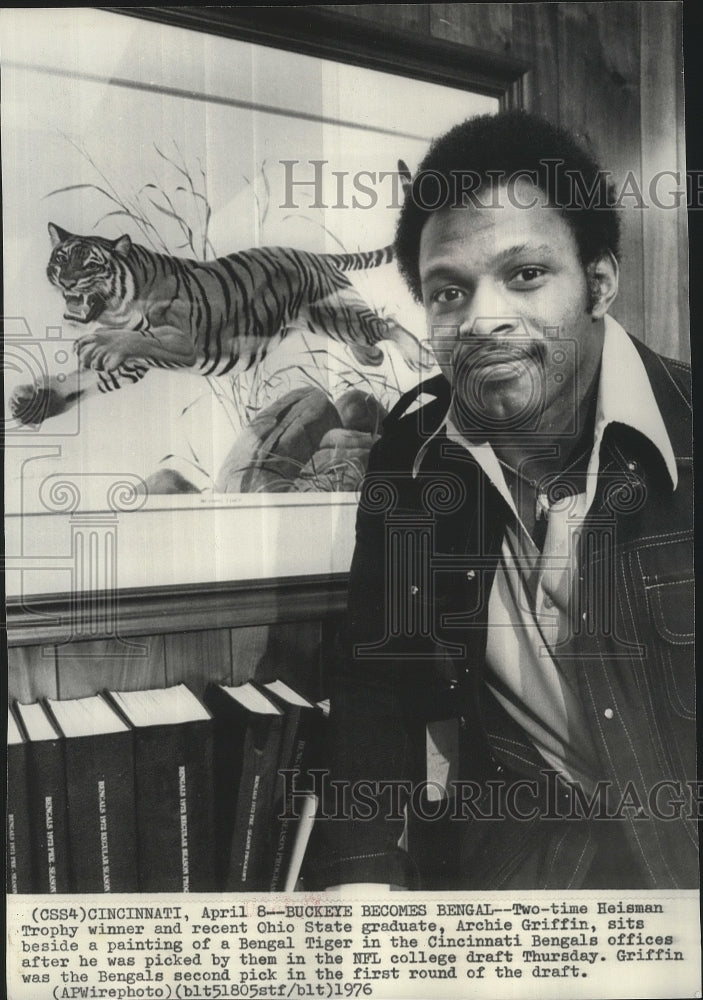 1976 Press Photo New Cincinnati Bengals football player, Archie Griffin- Historic Images