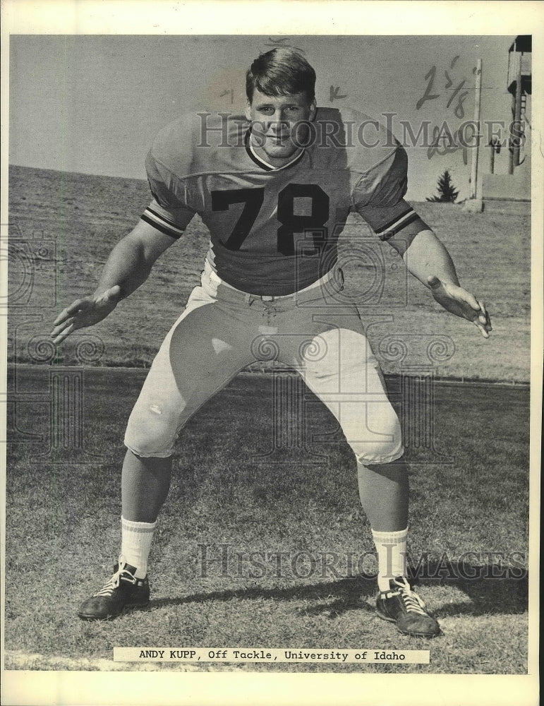 1971 Press Photo University of Idaho football off tackle, Andy Kupp - sps06860- Historic Images