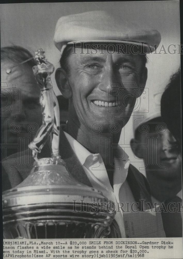 1968 Press Photo Golfer Gardner Dickinson wins Doral Open - sps06962- Historic Images