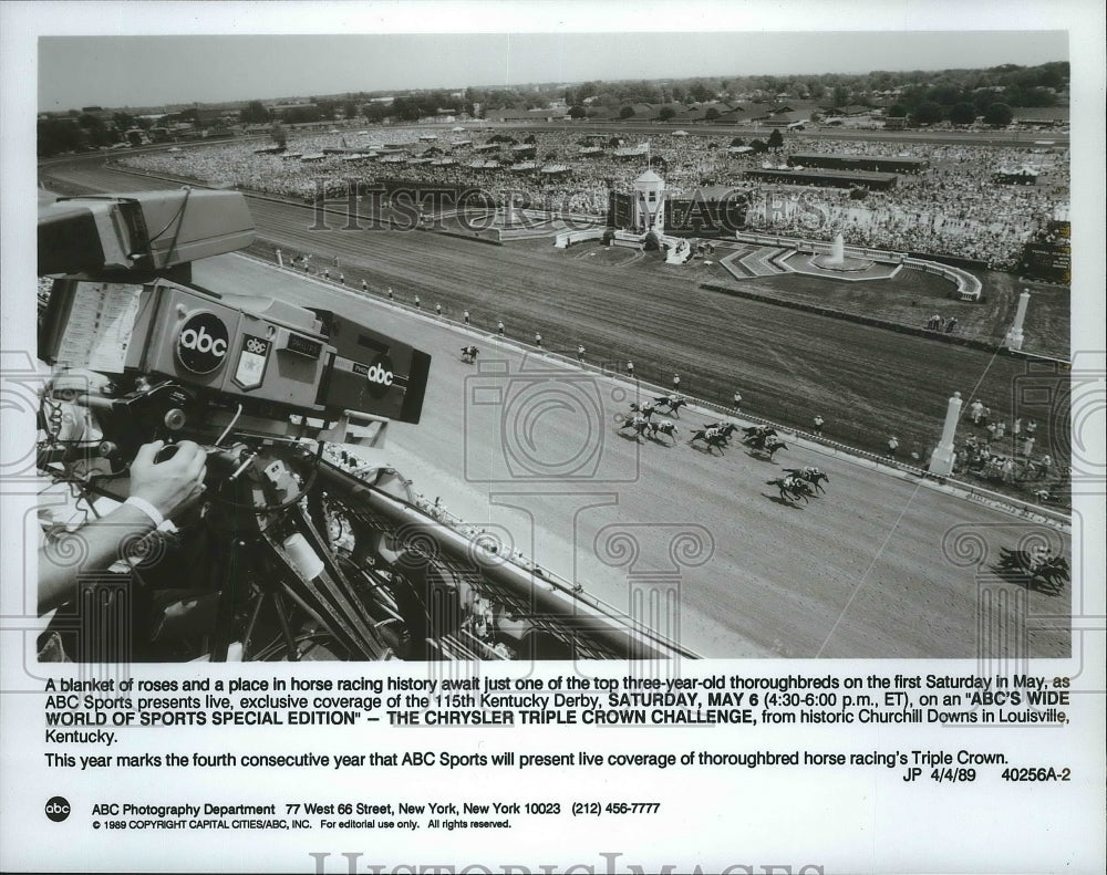 1989 Press Photo 115th Kentucky Derby, Horse Racing - sps07646- Historic Images