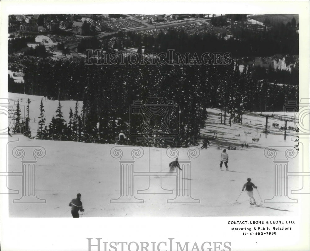 1990 Press Photo British Columbia skiing areas, a ski paradise in Canada- Historic Images