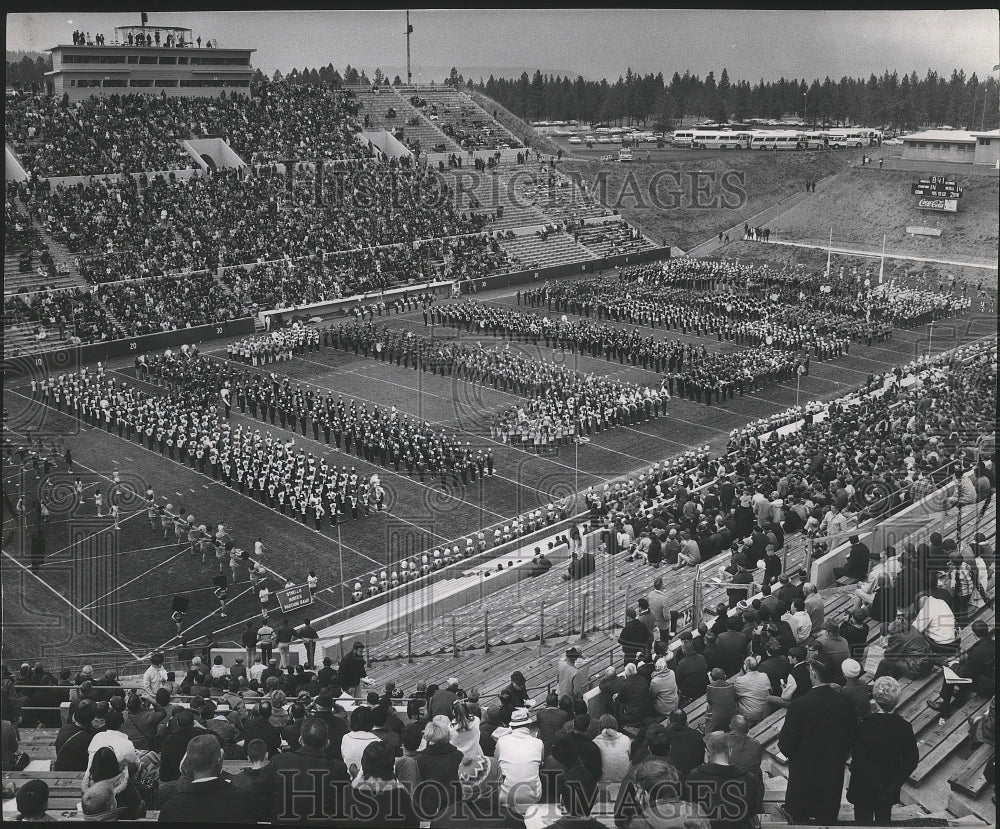 1968 Press Photo A packed Spokane Stadium during a WSU-Stanford match- Historic Images