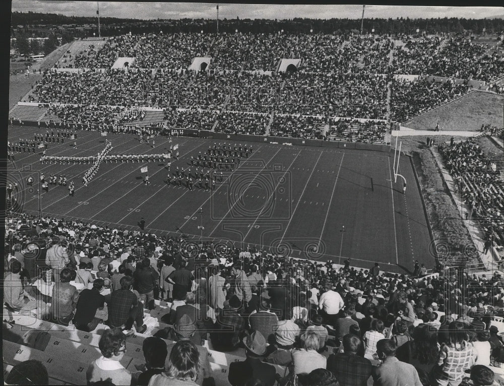 1970 Press Photo A jam-packed stadium to watch WSU-University of Idaho match- Historic Images