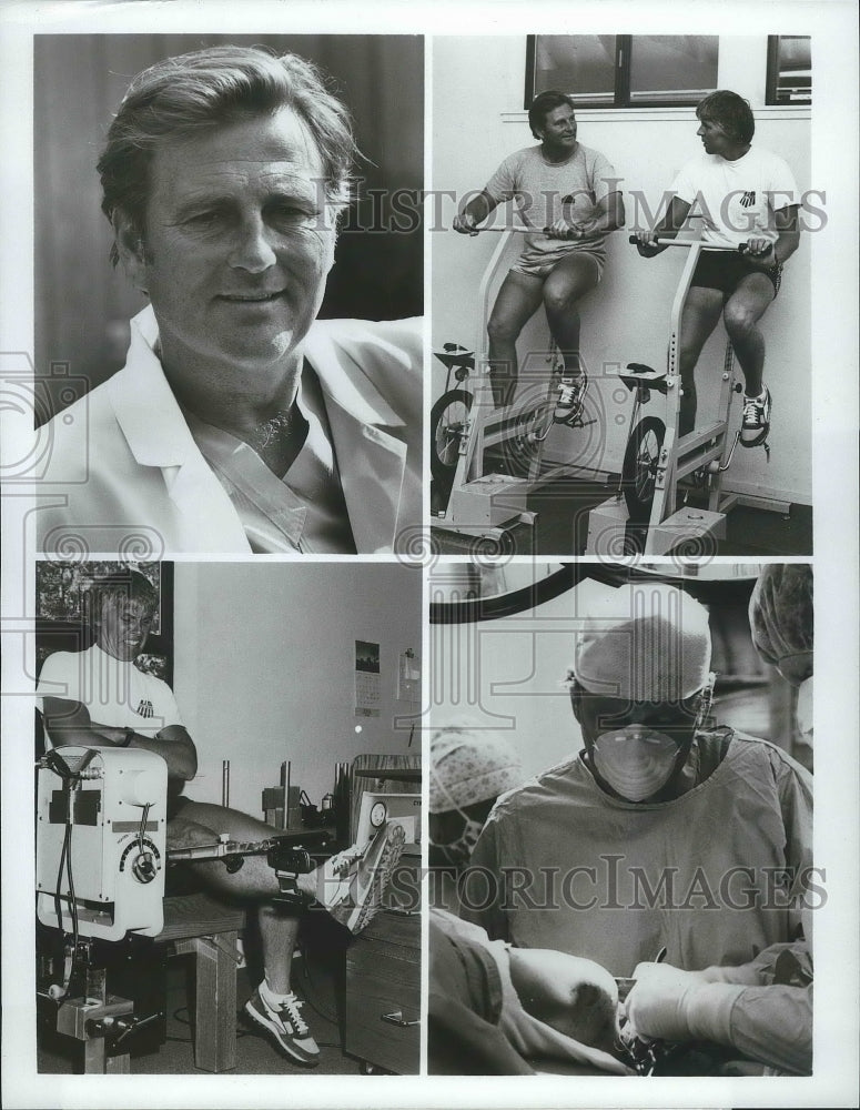 1983 Press Photo Doctors and patients of Winter Olympic Sports Medicine- Historic Images