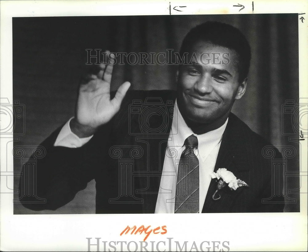 1987 Press Photo New Orleans Saints football player, Rueben Mayes - sps08390- Historic Images