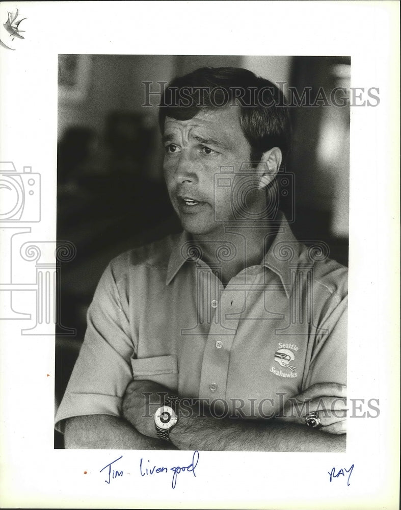 1987 Press Photo Washington State University Athletic Director, Jim Livengood- Historic Images