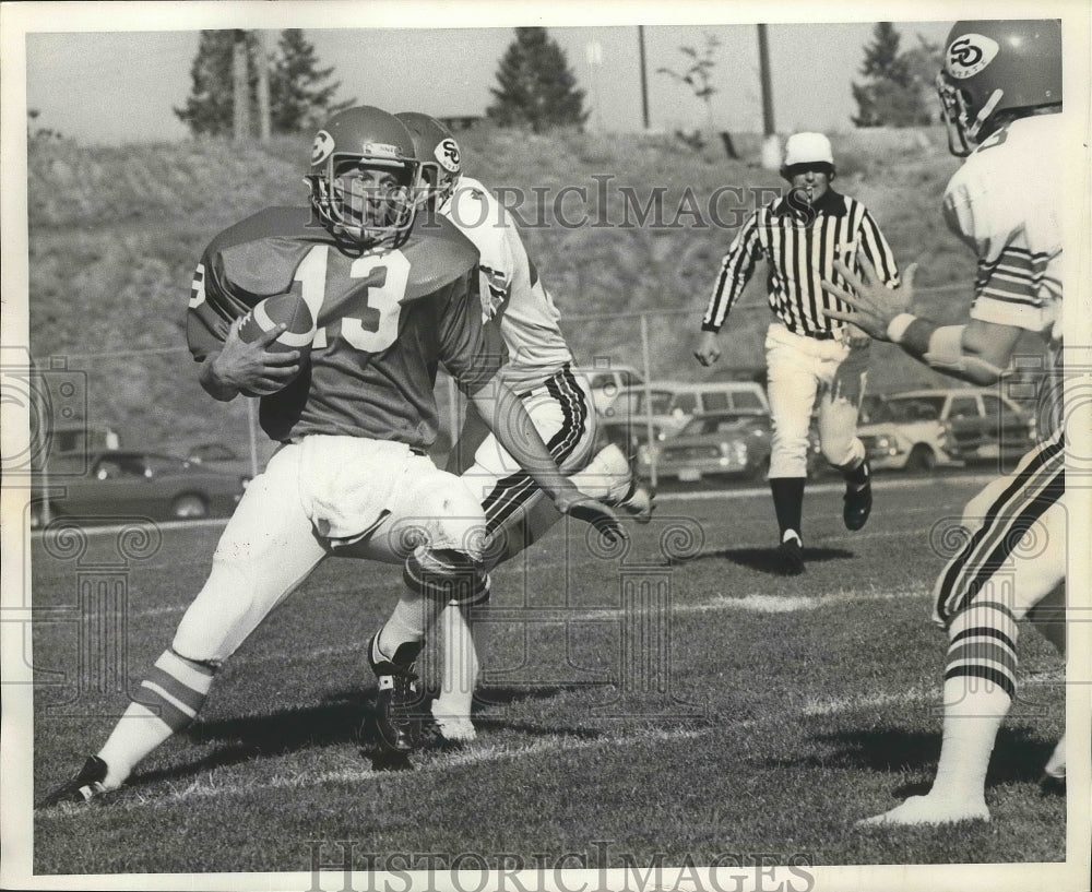 1977 Press Photo Eastern Washington University football player, Mark Laitala- Historic Images