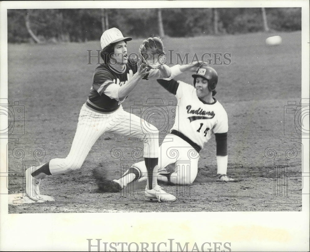 1978 Press Photo Baseball player Wayne Matsch forced out at 3rd - sps08990- Historic Images