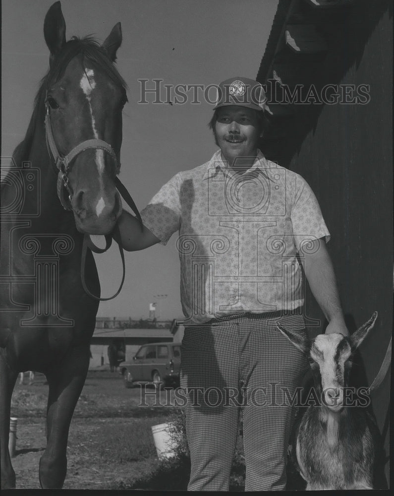 1976 Press Photo Horse racing trainer, Bull Wymer - sps09381- Historic Images