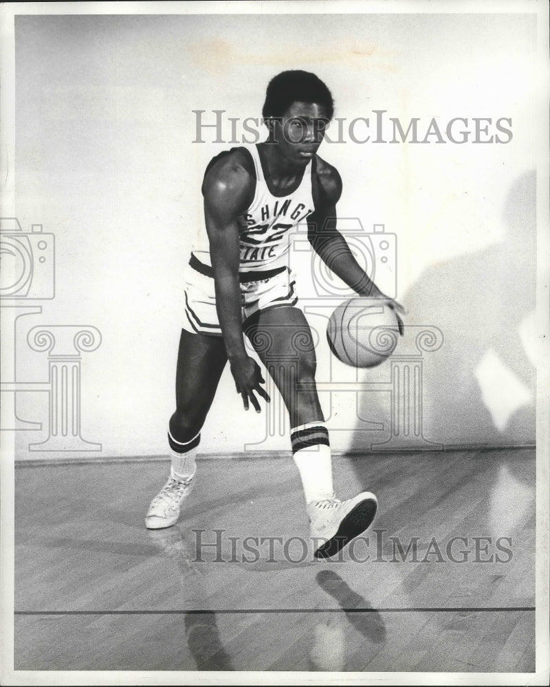 1974 Press Photo Washington State University basketball player, Kenny Jones- Historic Images