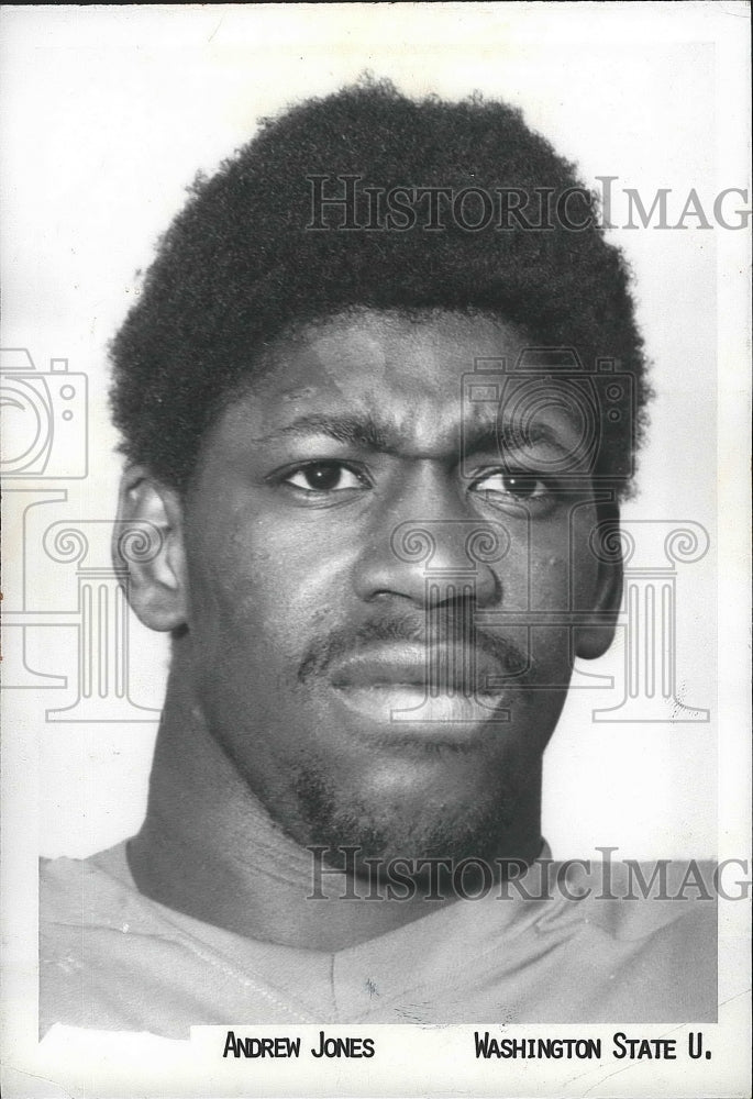 1973 Press Photo Andrew Jones, Washington State University football player- Historic Images