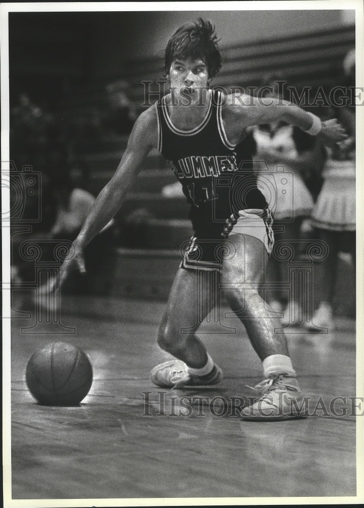 1986 Press Photo Plummer basketball player, Greg Johnston - sps09652- Historic Images