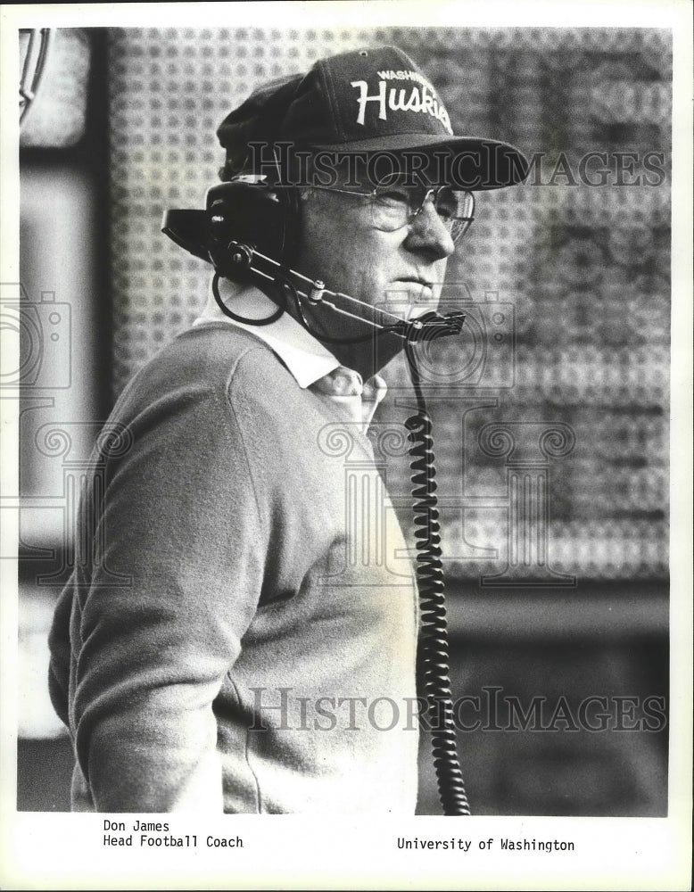 1988 Press Photo University of Washington head football , Don James- Historic Images