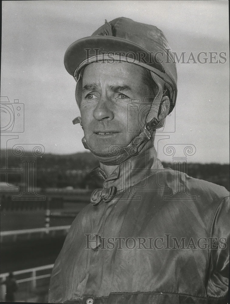 1957 Press Photo Horse racing jockey Harry McGahan - sps10025- Historic Images