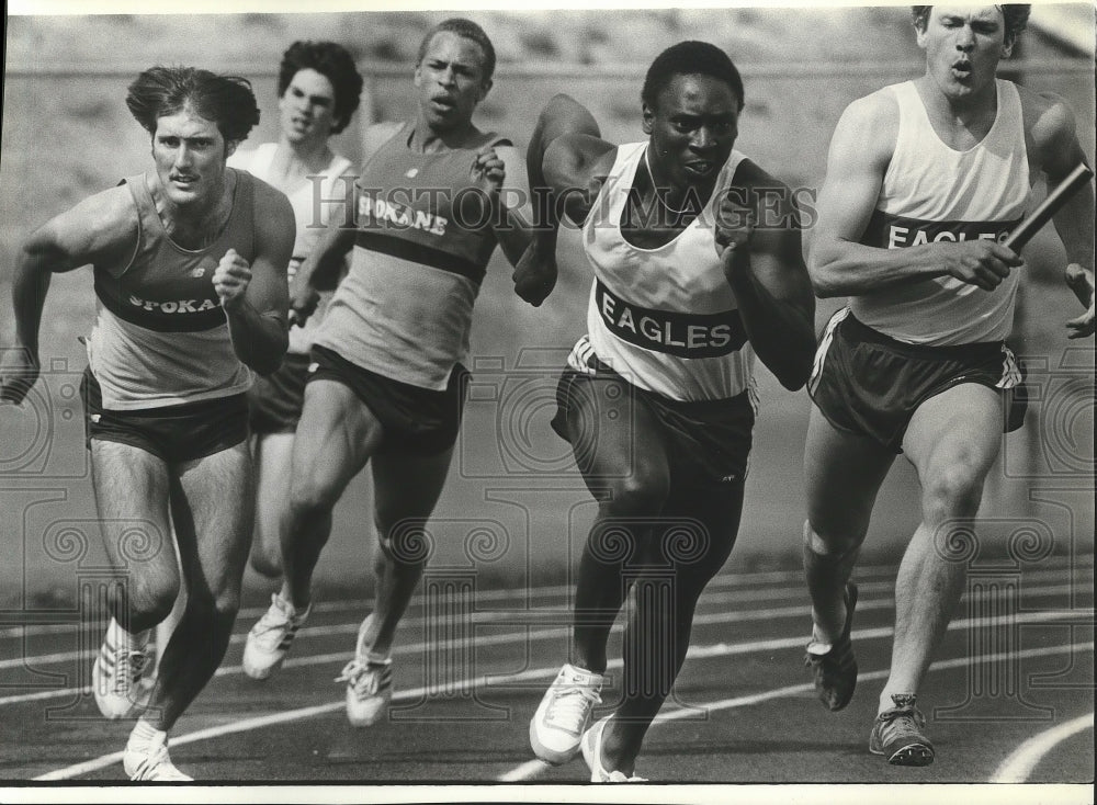 1982 Press Photo Track &amp; field runner, Tim Logan - sps10135- Historic Images