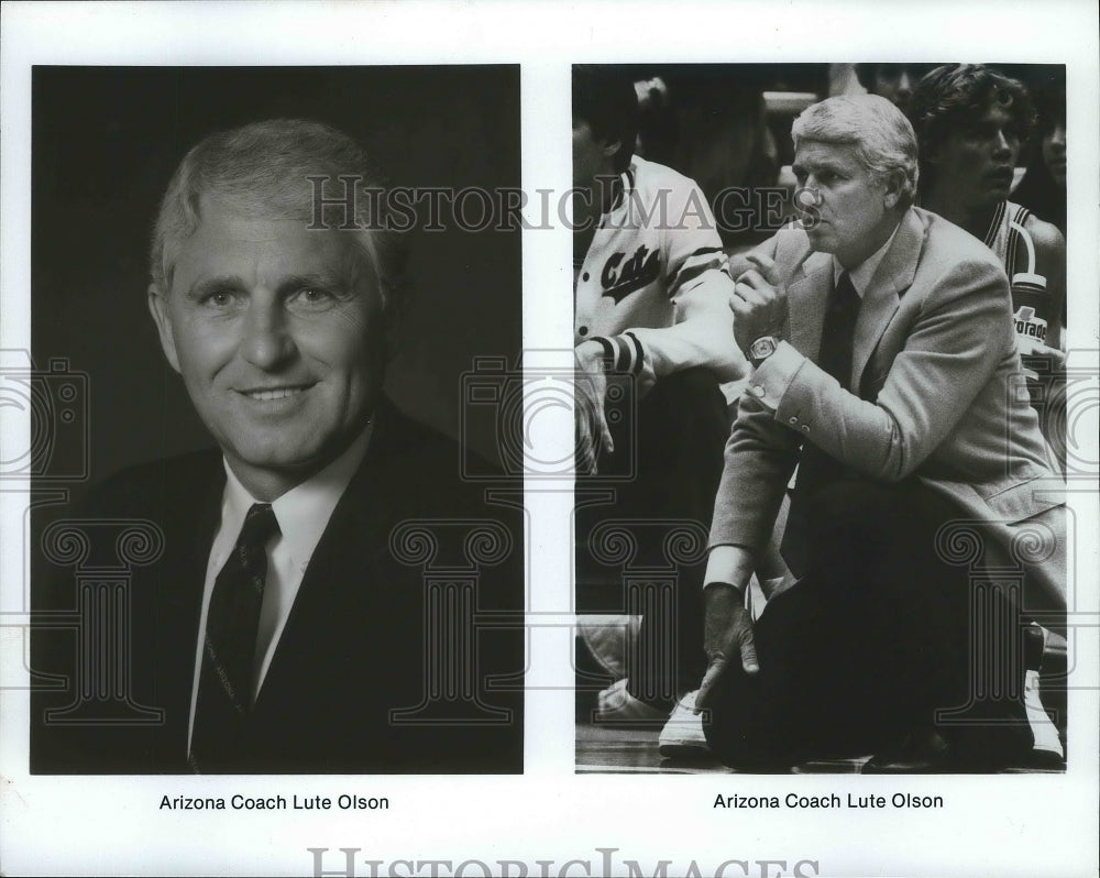 1986 Press Photo Arizona head basketball , Lute Olson - sps10312- Historic Images