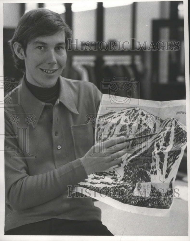 1972 Press Photo Mount Spokane ski instructor, Skip Wood - sps10515- Historic Images