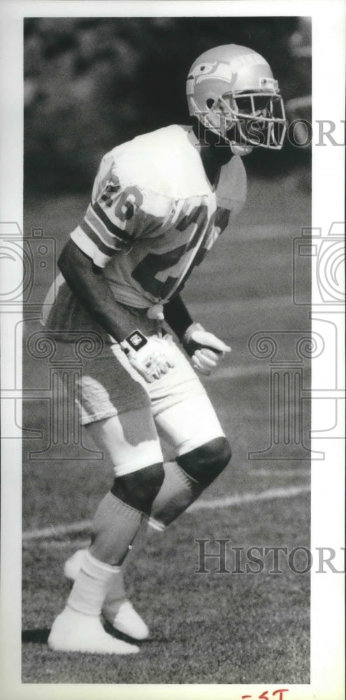 1989 Press Photo Seattle Seahawks football player, James Jefferson - sps10887- Historic Images