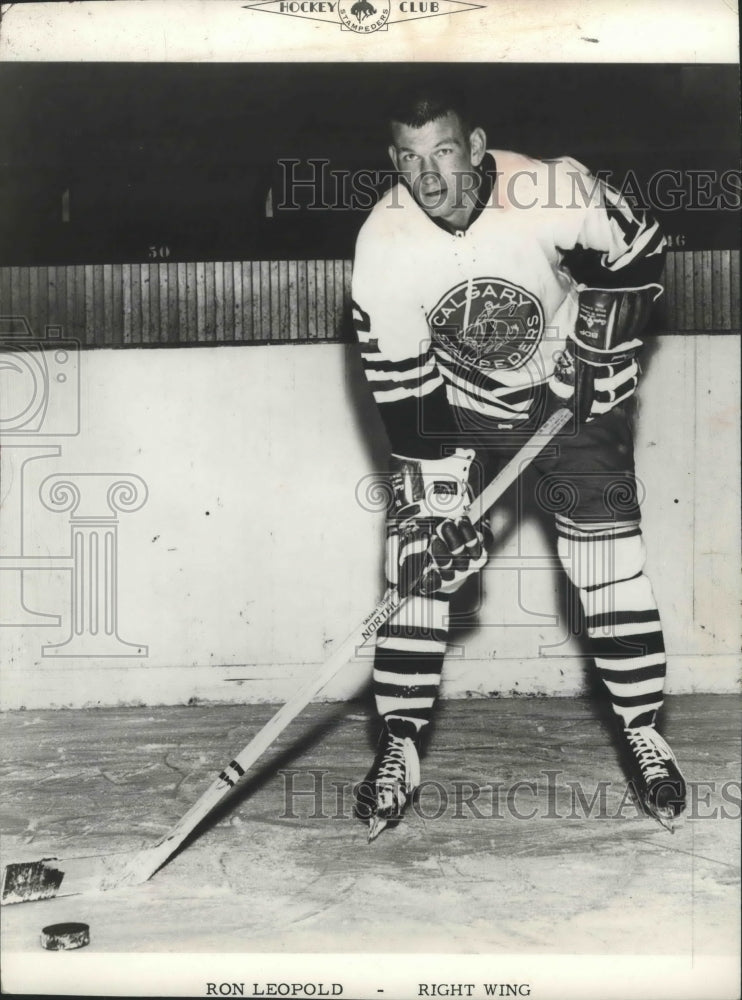 1961 Press Photo Right Wing Hockey player Ron Leoplod - sps10905- Historic Images