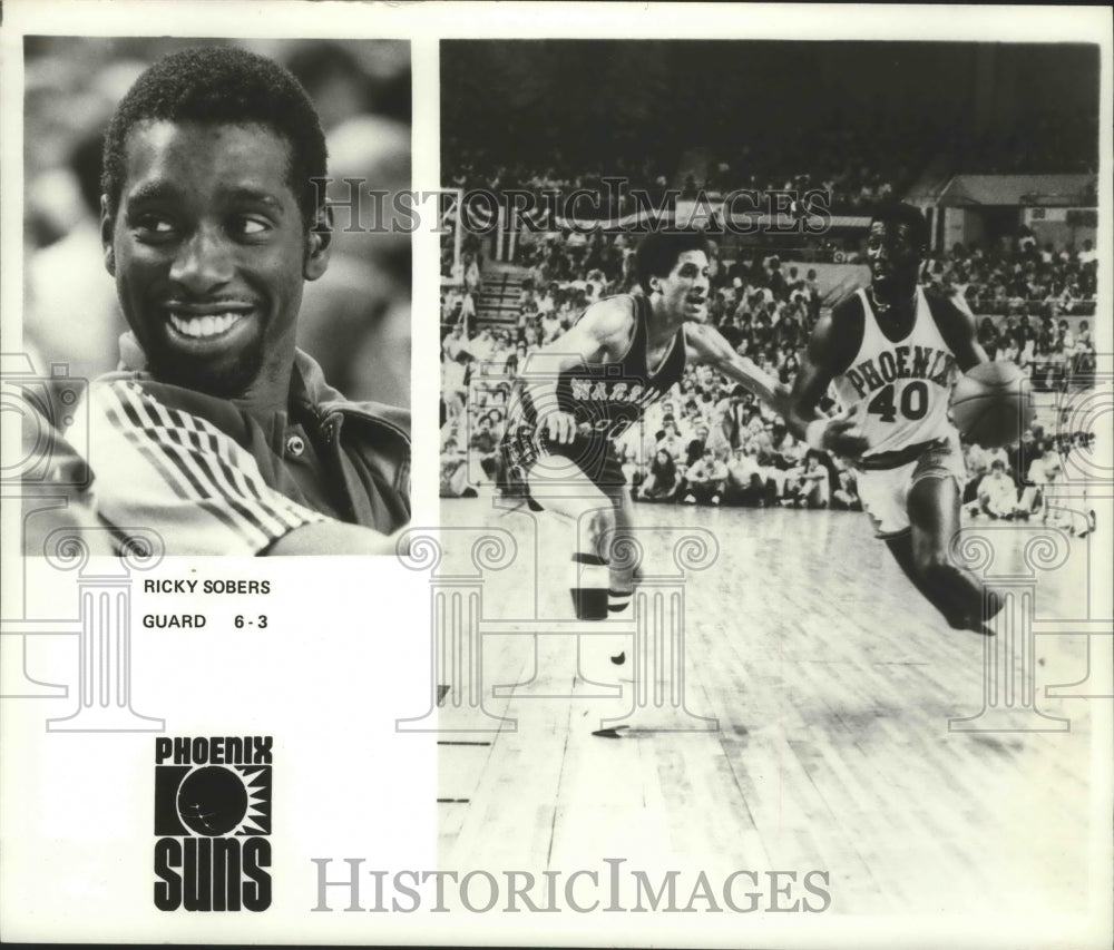 1977 Press Photo Phoenix Suns Basketball guard Ricky Sobers - sps11795- Historic Images