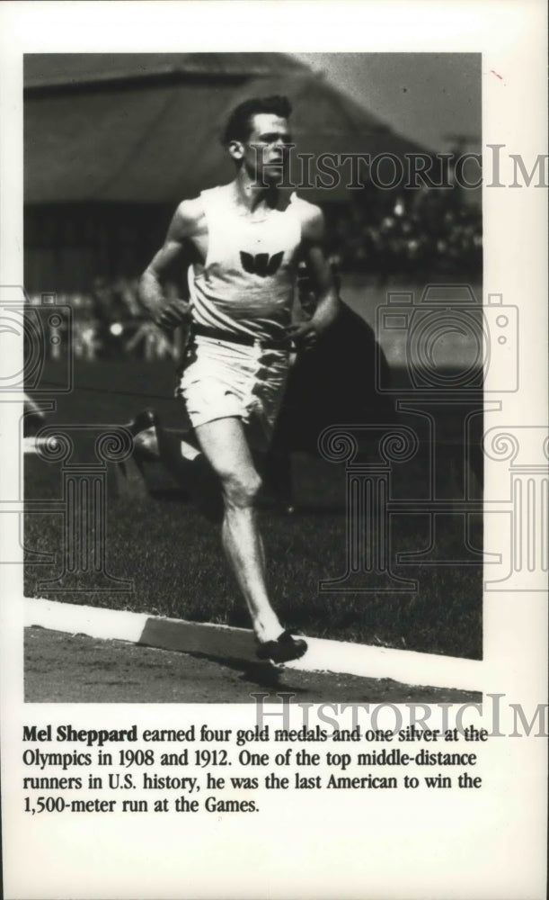 1908 Press Photo Olympic gold track &amp; field medalist, Mel Sheppard - sps12132- Historic Images