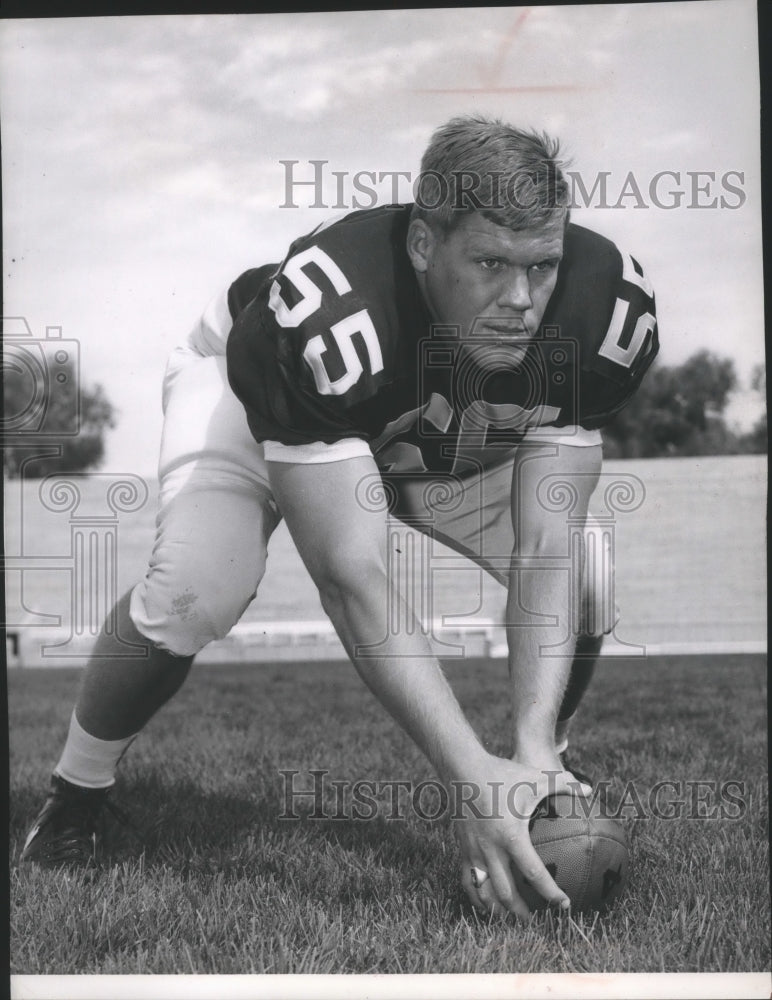 1964 Press Photo WSU Cougar football center Dave Thomas - sps12402- Historic Images