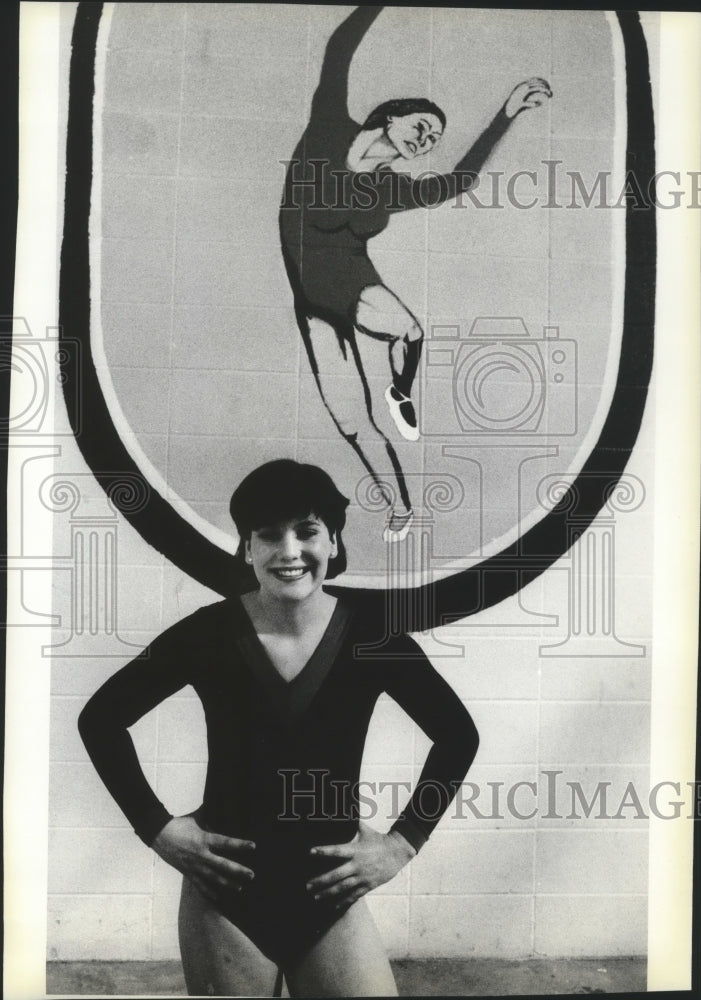 1985 Press Photo Gymnast, Karen Smith - sps12905- Historic Images