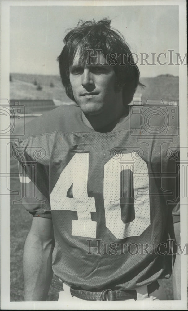 1978 Press Photo Jeff Sheffield, Eastern Washington football, poses in jersey- Historic Images