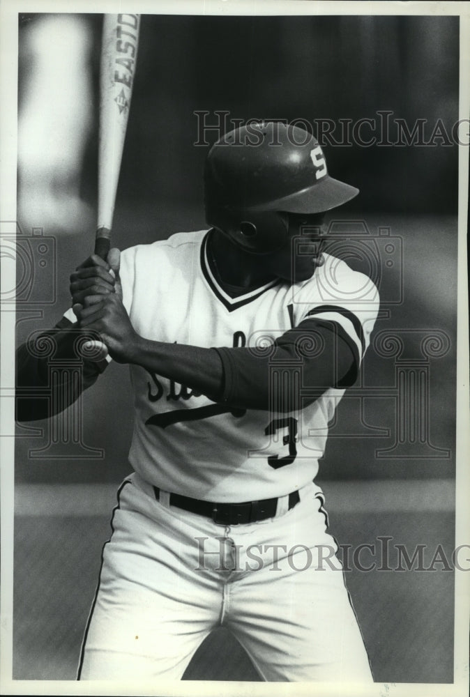 1982 Press Photo Darryl Stephens, Stanford baseball outfielder - sps13574- Historic Images
