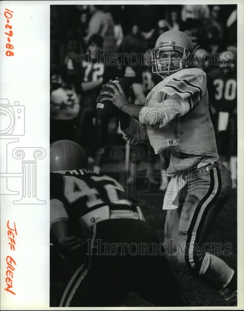 1988 Press Photo Bobby Phillips of Vallivue sets up for pass against Lakeland- Historic Images