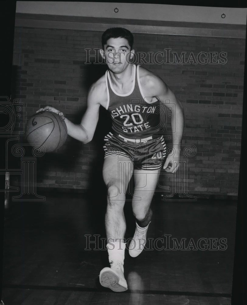 1954 Press Photo Washington State College basketball player, Al Perry- Historic Images