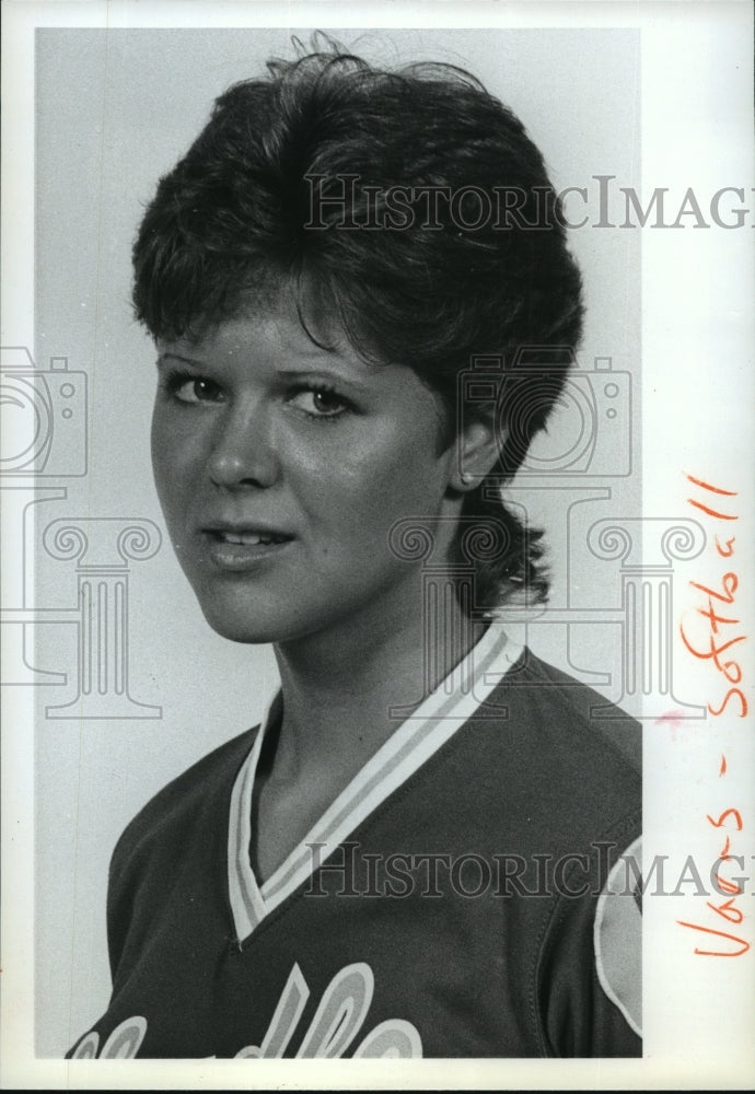 1983 Press Photo Softball player Melinda Varns - sps13781- Historic Images