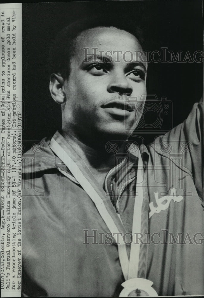 1971 Press Photo World-record triple jumper Pedro Perez of Cuba - sps13972- Historic Images