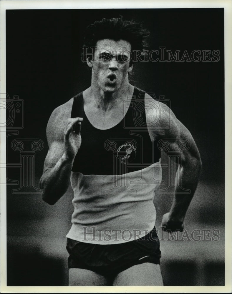 1984 Press Photo Gonzaga Prep track and field athlete Mike Periera - sps13973- Historic Images