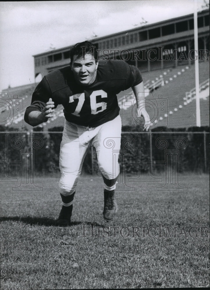 1958 Press Photo Football Dan Verhey of Washington State University - sps14046- Historic Images