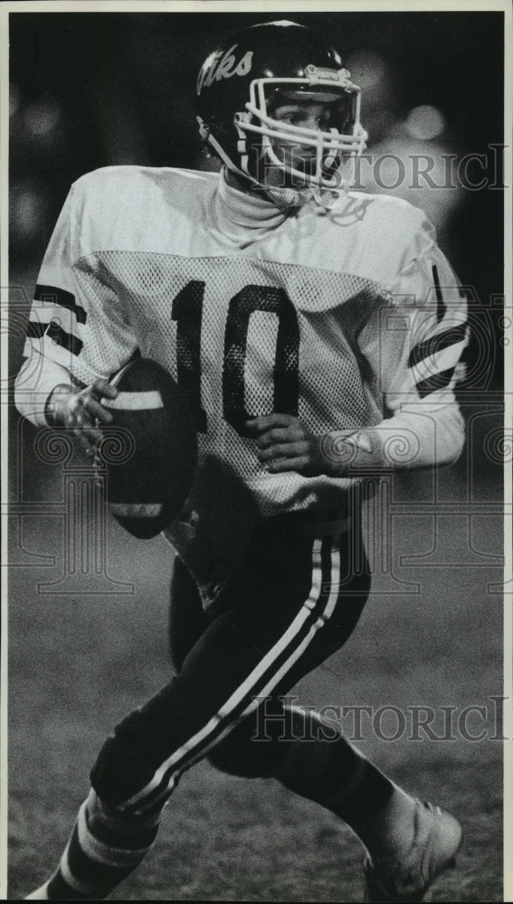 1983 Press Photo Couer d&#39;Alene High School Football Player Scott Wellman- Historic Images