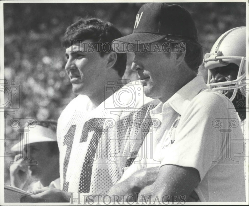 1983 Press Photo Washington State Cougars quarterback Mark Rypien - sps14429- Historic Images