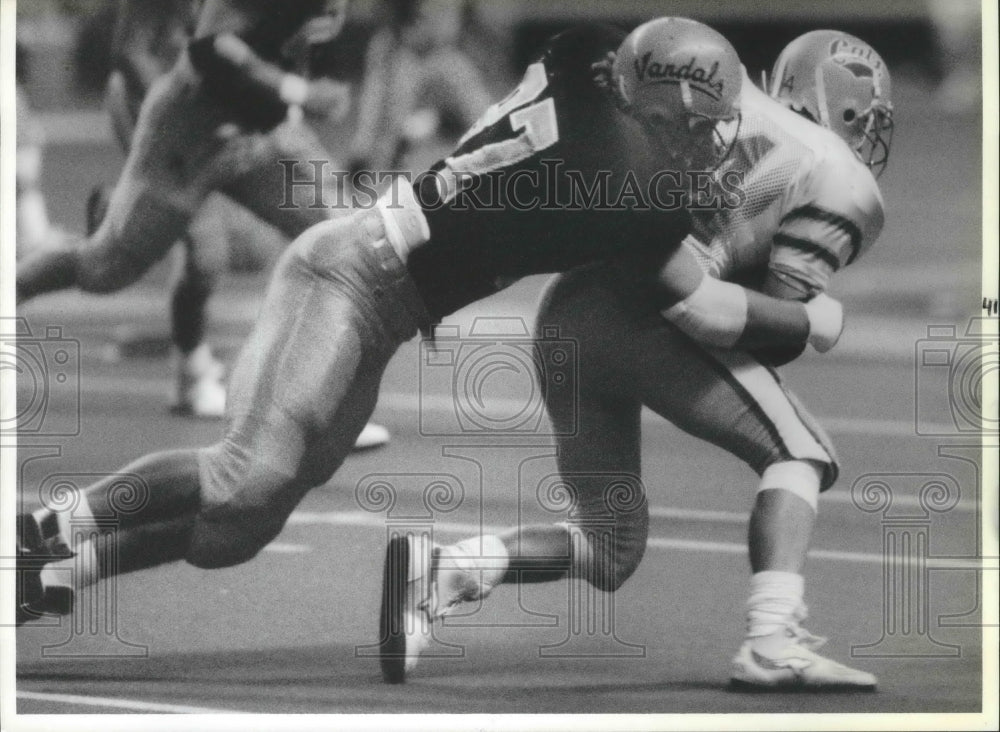 1990 Press Photo University of Idaho Vandal Football Player Jeff Robinson- Historic Images