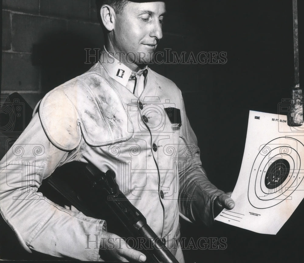 1965 Press Photo Naval Reserve Rifle team member Ray Rogers of Coeur d&#39;Alene- Historic Images