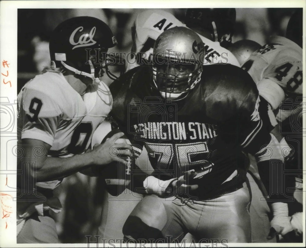 1989 Press Photo Washington State University Football Player Tony Savage- Historic Images