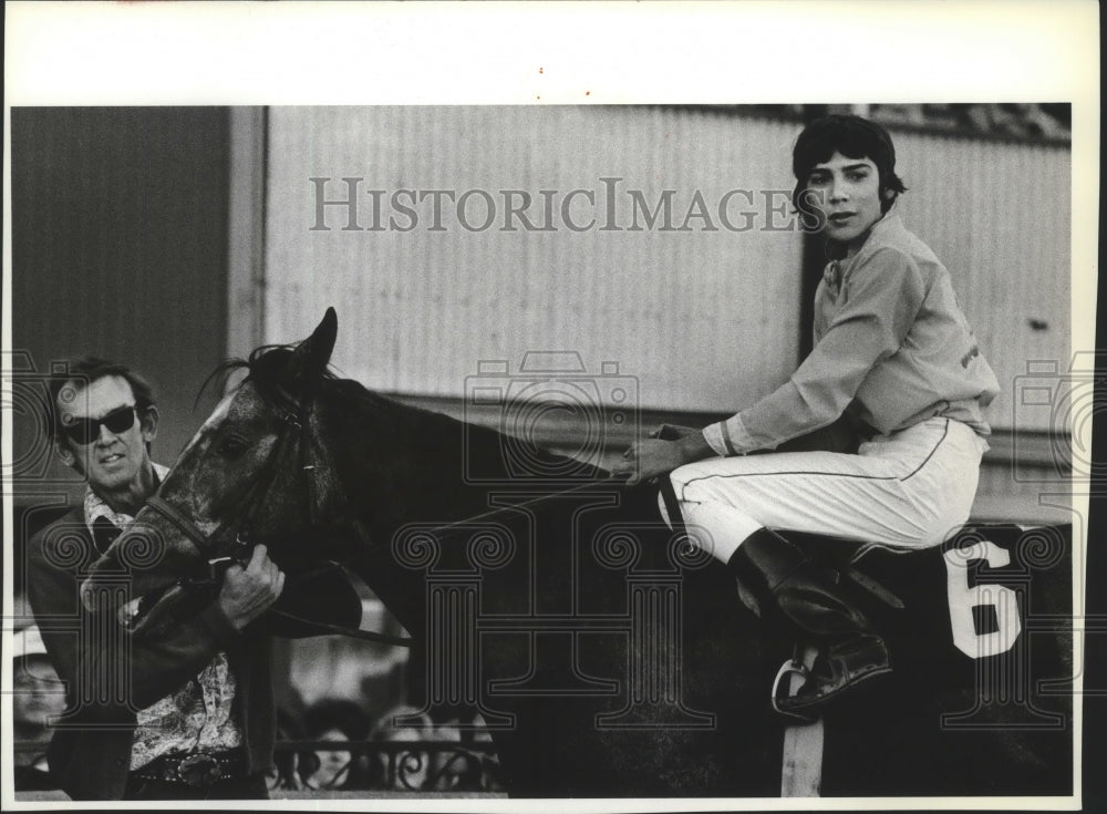 1983 Press Photo Jockey Todd Stephens, Horse Owner Allan Morris - sps14582- Historic Images